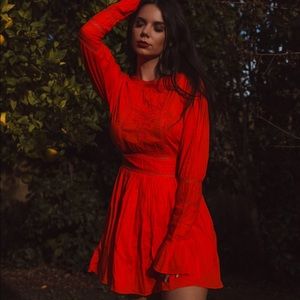 FREE PEOPLE clementine orange dress size 4